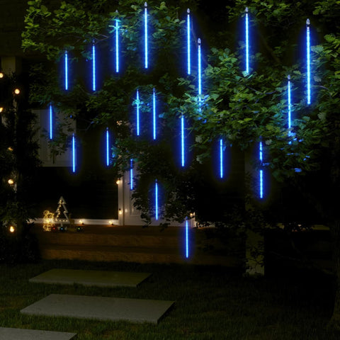 vidaXL Meteor Lights 20 pcs 30 cm Blue 480 LEDs Indoor Outdoor