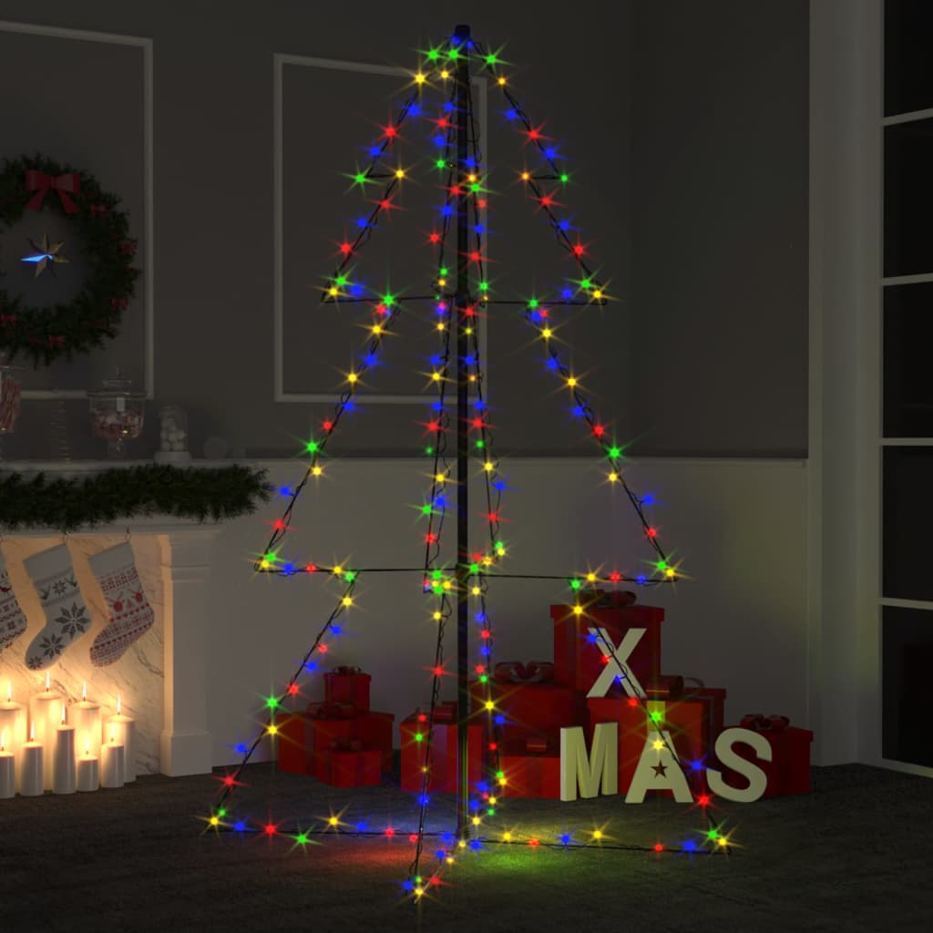 vidaXL Christmas Cone Tree 200 LEDs Indoor and Outdoor 98x150 cm