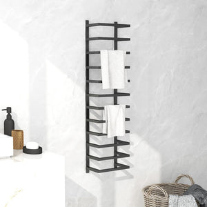 vidaXL Towel Rack Black 24x12x96 cm Steel