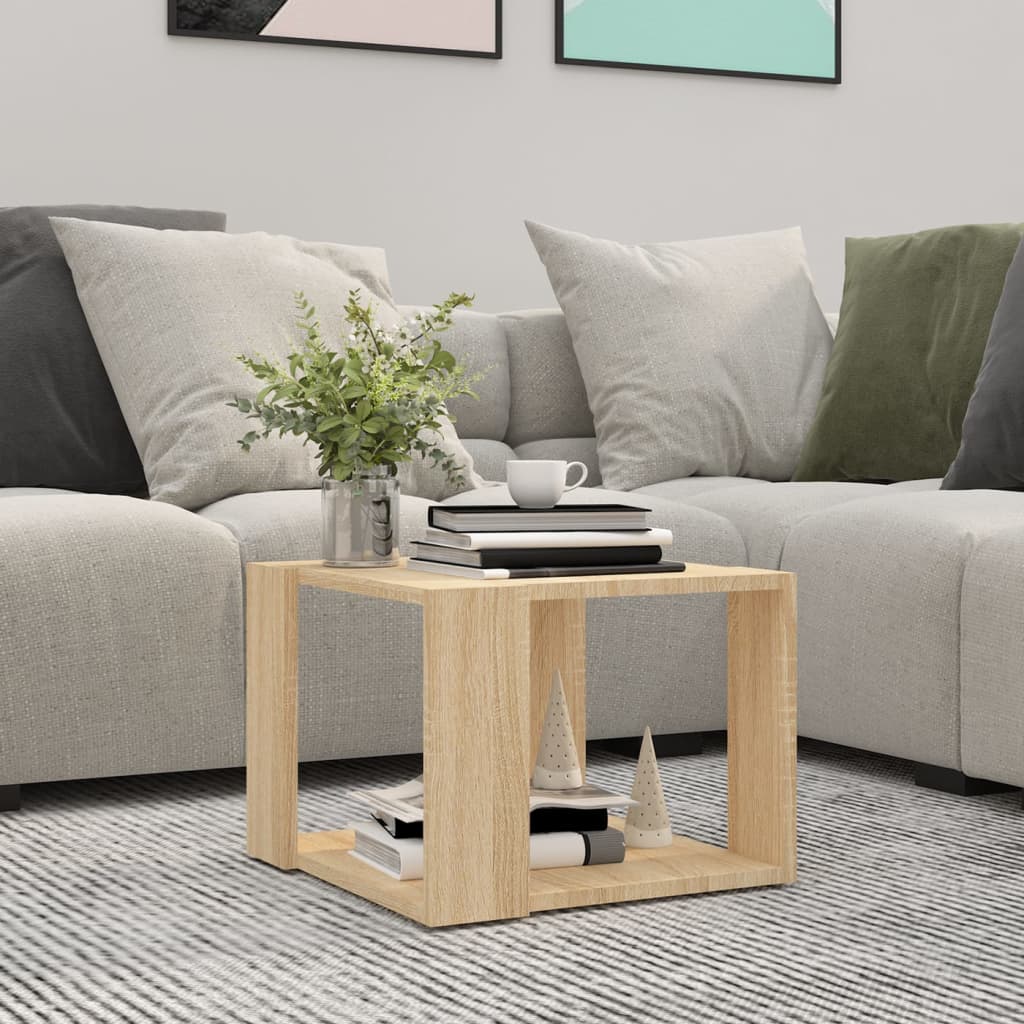 vidaXL Coffee Table Sonoma Oak 40x40x30 cm Engineered Wood