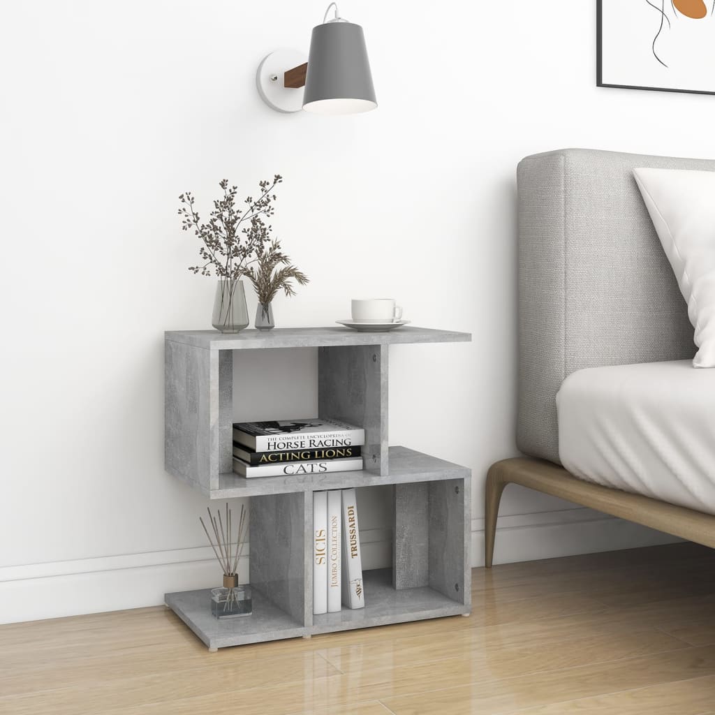 vidaXL Bedside Cabinet Concrete Grey 50x30x51.5 cm Engineered Wood