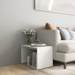 vidaXL Side Table White 59x36x38 cm Engineered Wood