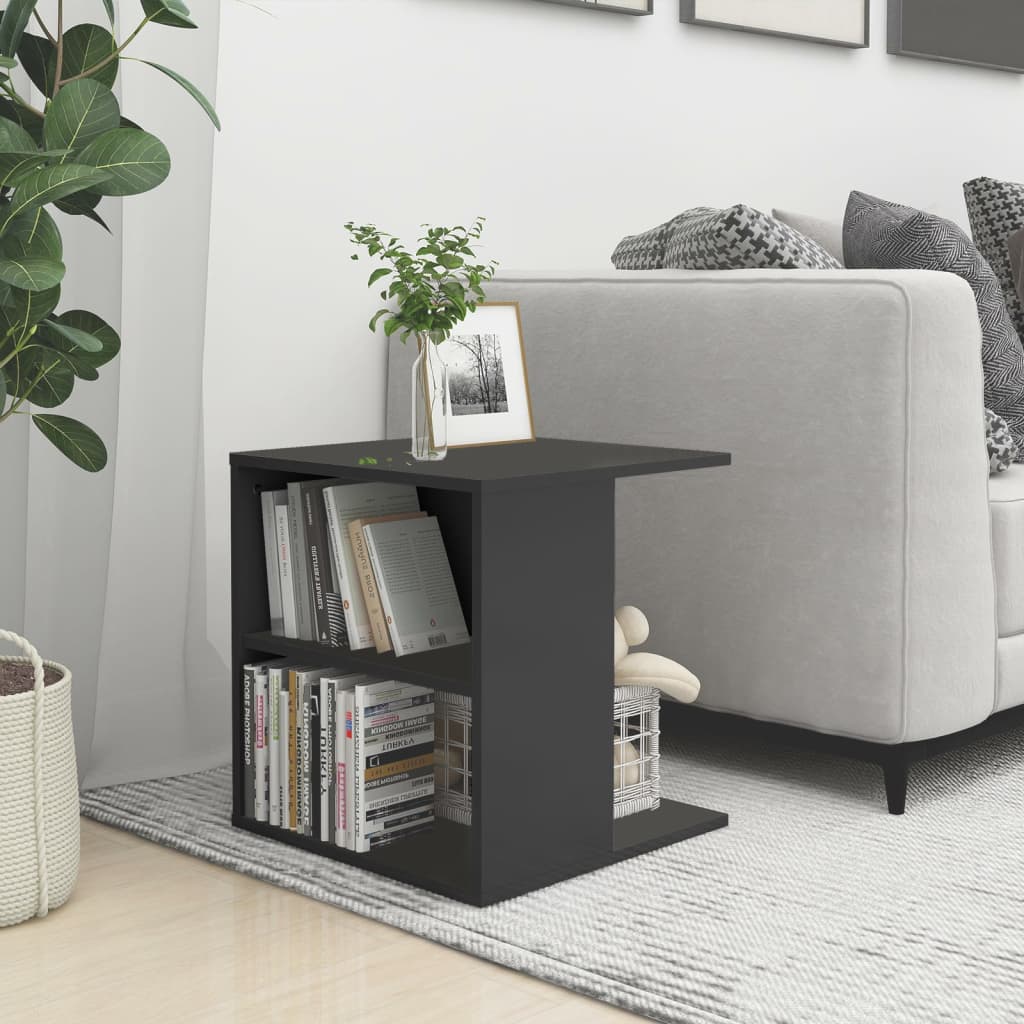 vidaXL Side Table Grey 45x45x48 cm Engineered Wood