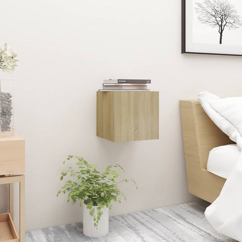 vidaXL Bedside Cabinet Sonoma Oak 30.5x30x30 cm Engineered Wood