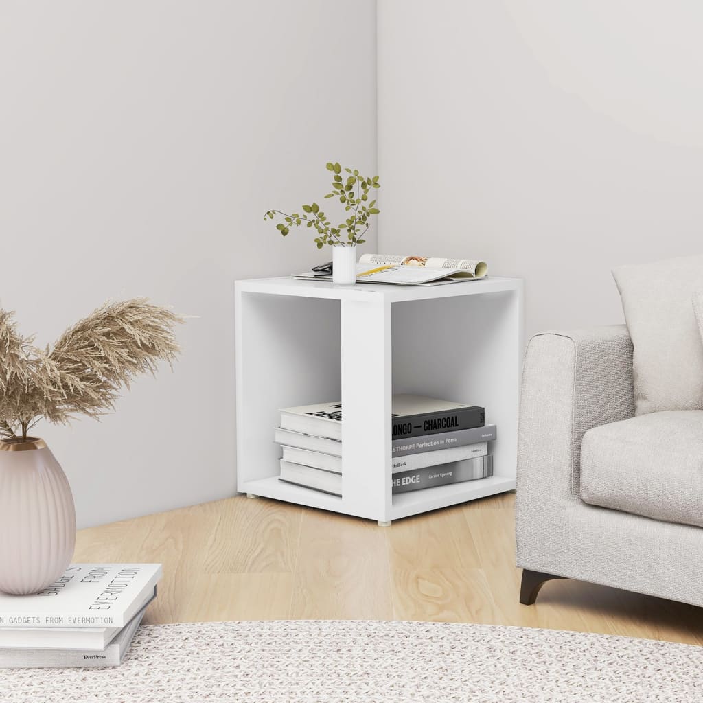 vidaXL Side Table White 33x33x34.5 cm Engineered Wood