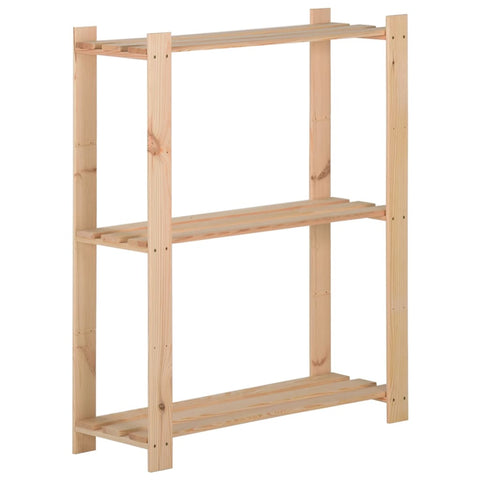 vidaXL 3-Tier Storage Rack 60x28.5x90 cm Solid Pinewood