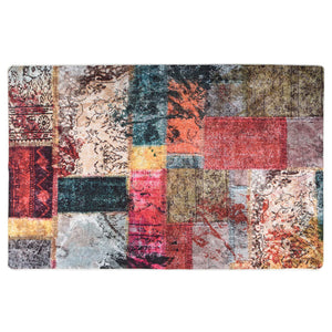 vidaXL Rug Washable Patchwork 80x150 cm Multicolour Anti Slip