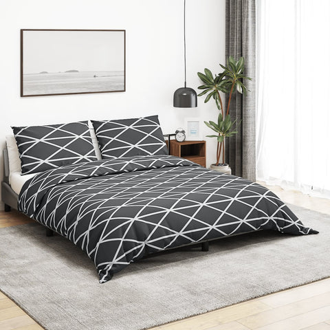 vidaXL Duvet Cover Set Grey 135x200 cm Cotton