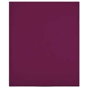 vidaXL Jersey Fitted Sheets 2 pcs Bordeaux 100x200 cm Cotton