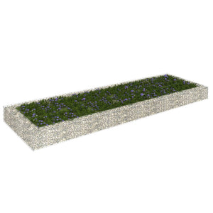 vidaXL Gabion Raised Bed Galvanised Steel 300x100x20 cm