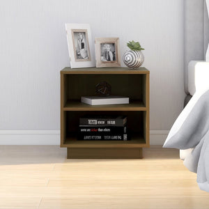 vidaXL Bedside Cabinet Honey Brown 40x34x40 cm Solid Wood Pine