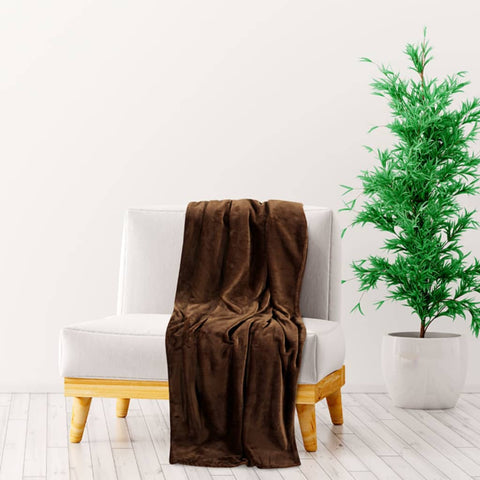 vidaXL Blanket Cocoa Brown 130x170 cm Polyester