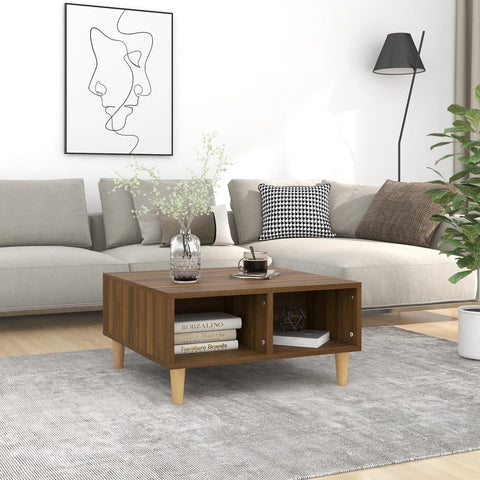 vidaXL Coffee Table Brown Oak 60x60x30 cm Engineered Wood