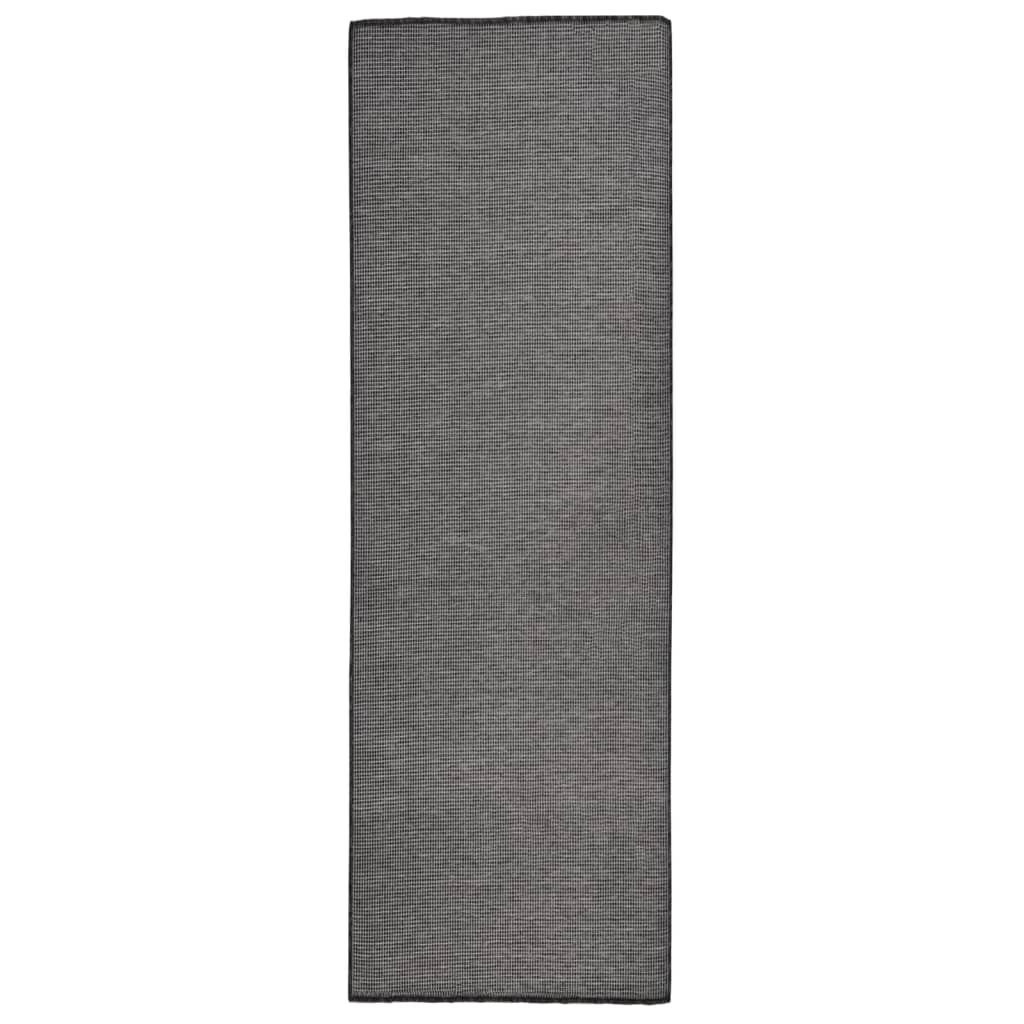 vidaXL Outdoor Flatweave Rug 80x250 cm Grey