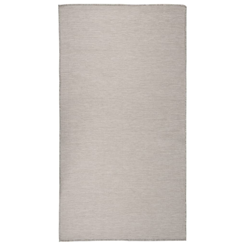 vidaXL Outdoor Flatweave Rug 80x150 cm Taupe