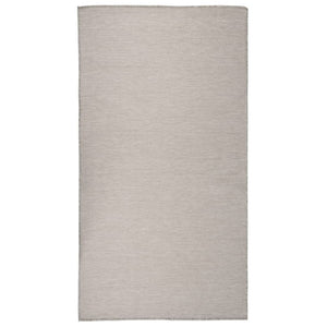 vidaXL Outdoor Flatweave Rug 80x150 cm Taupe