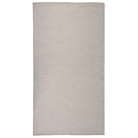 vidaXL Outdoor Flatweave Rug 80x150 cm Taupe