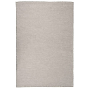 vidaXL Outdoor Flatweave Rug 120x170 cm Taupe