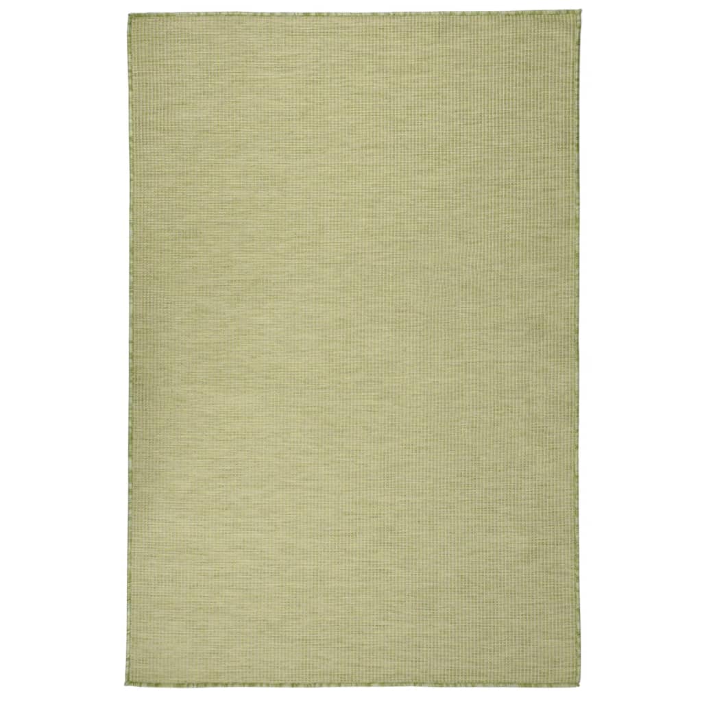 vidaXL Outdoor Flatweave Rug 120x170 cm Green