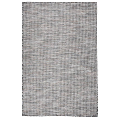 vidaXL Outdoor Flatweave Rug 120x170 cm Brown and Blue