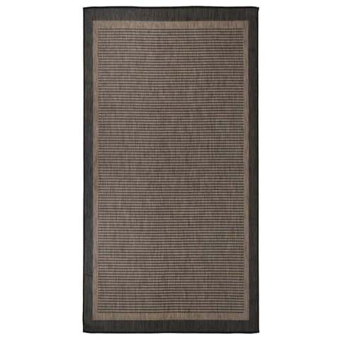 vidaXL Outdoor Flatweave Rug 80x150 cm Dark Brown