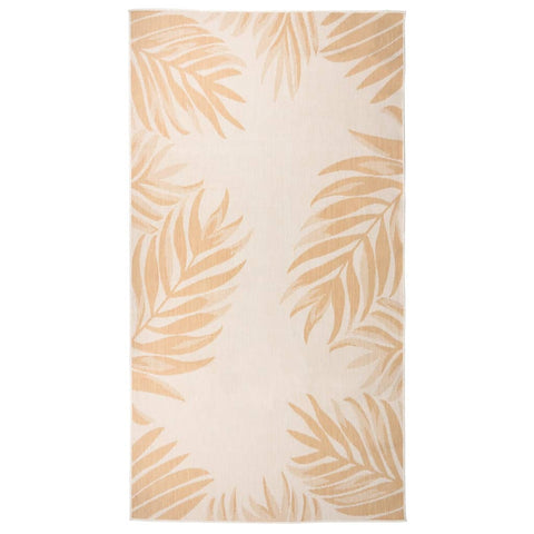 vidaXL Outdoor Flatweave Rug 80x150 cm Leaf Pattern