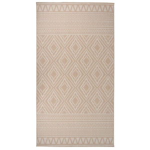 vidaXL Outdoor Flatweave Rug 80x150 cm Brown Stripes