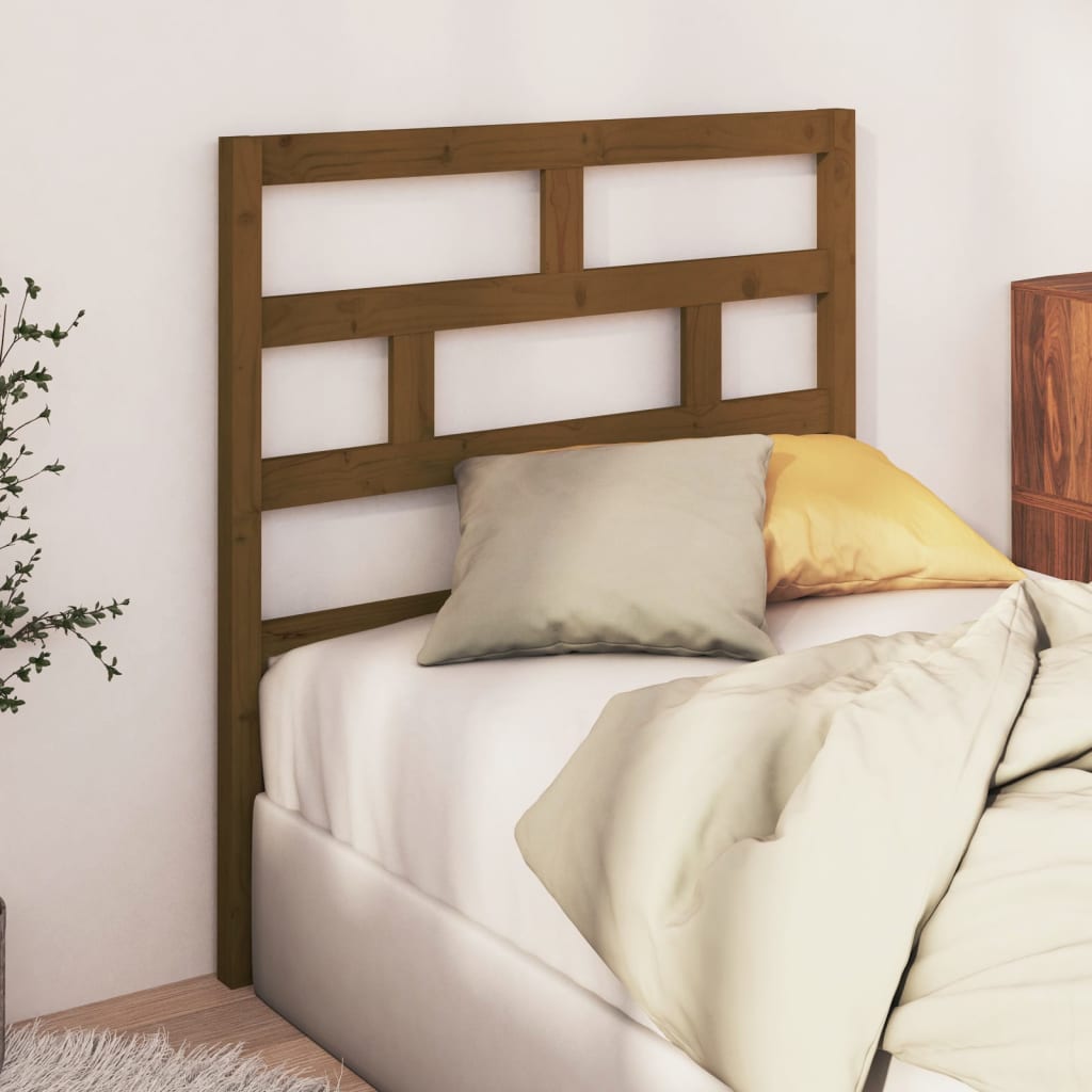 vidaXL Bed Headboard Honey Brown 81x4x100 cm Solid Wood Pine