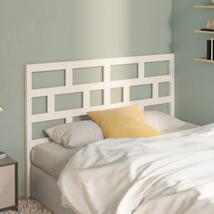 vidaXL Bed Headboard White 126x4x100 cm Solid Wood Pine