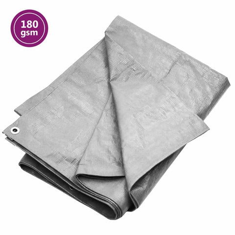 vidaXL Tarpaulin 180 g/m¶ý 3x4 m Grey HDPE