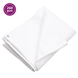 vidaXL Tarpaulin 260 g/m¶ý 3x3 m White HDPE