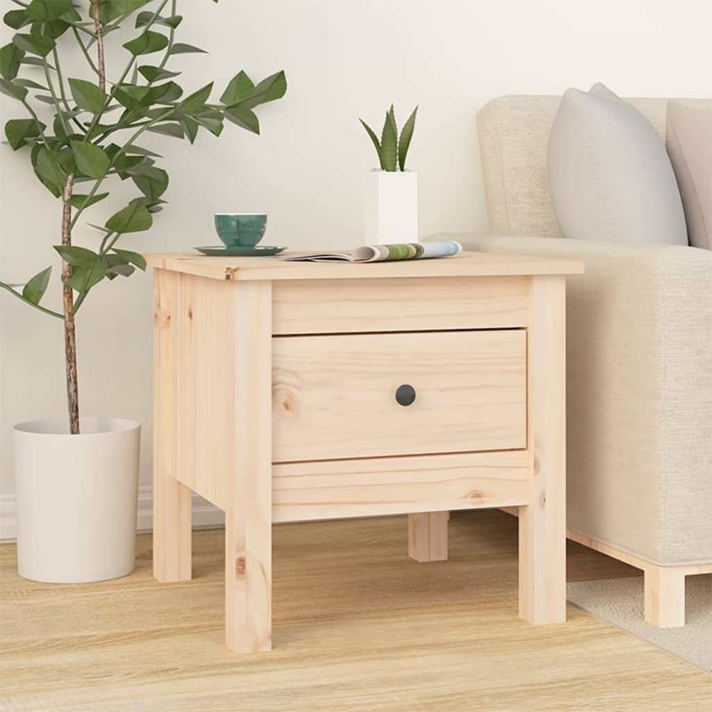 vidaXL Side Table 40x40x39 cm Solid Wood Pine