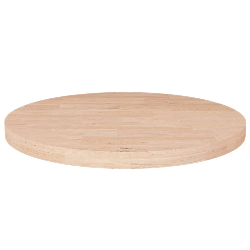 vidaXL Round Table Top Ç?30x2,5 cm Untreated Solid Wood Oak