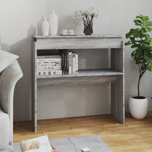 vidaXL Console Table Grey Sonoma 80x30x80 cm Engineered Wood