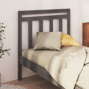 vidaXL Bed Headboard Grey 81x4x100 cm Solid Wood Pine