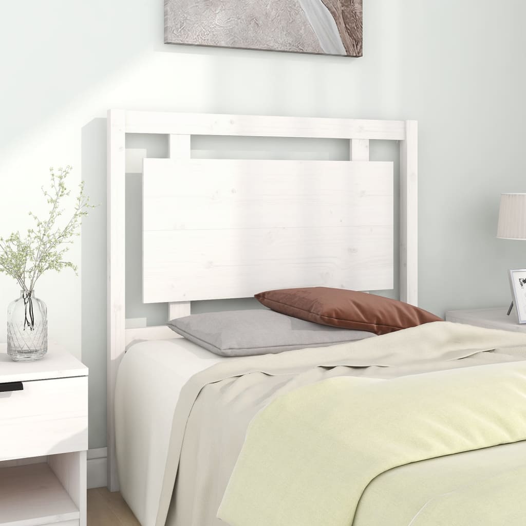 vidaXL Bed Headboard White 95.5x4x100 cm Solid Pine Wood