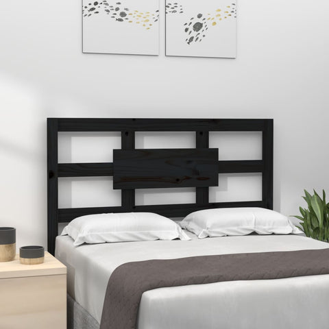 vidaXL Bed Headboard Black 80.5x4x100 cm Solid Wood Pine