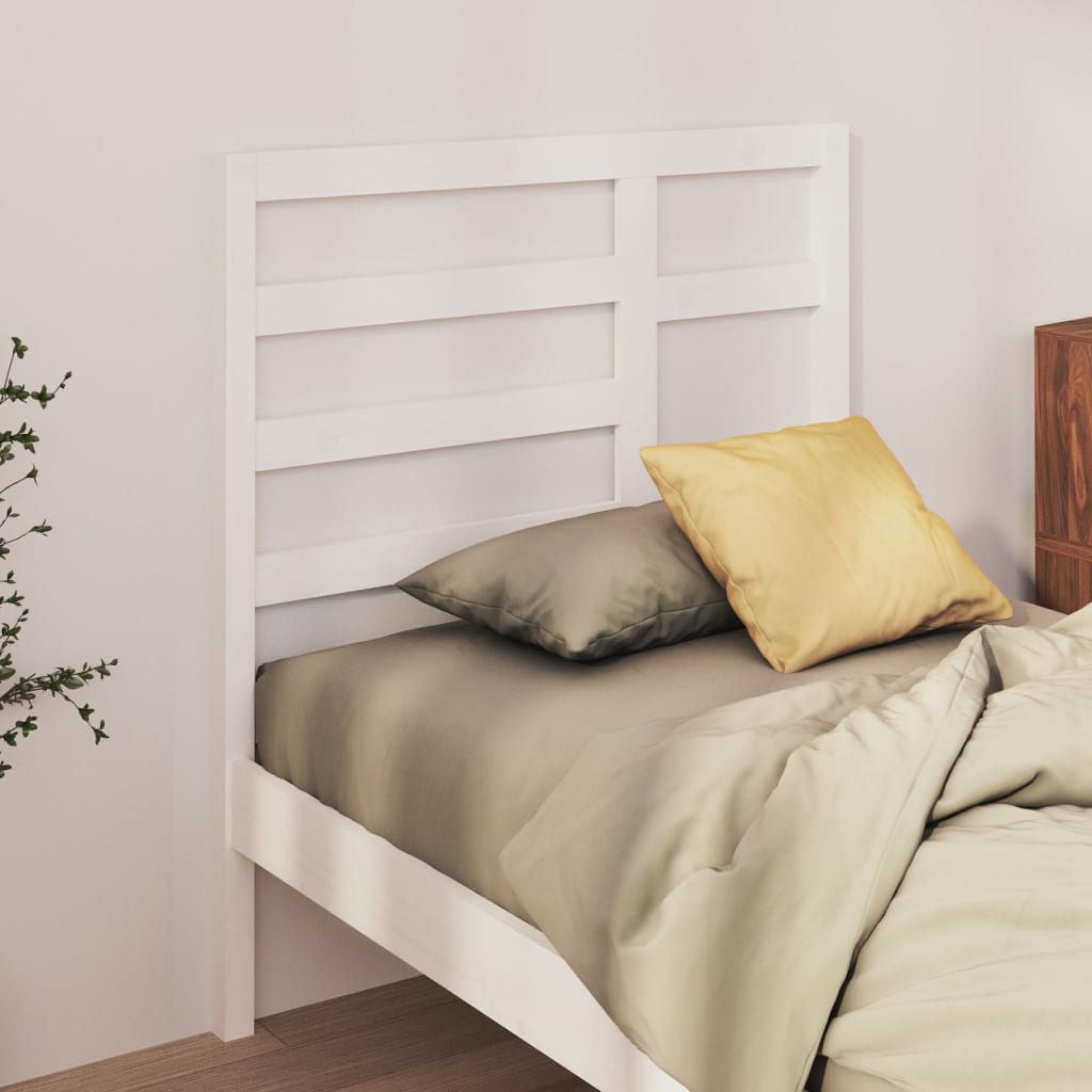 vidaXL Bed Headboard White 96x4x104 cm Solid Wood Pine