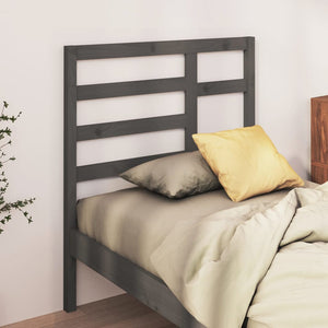 vidaXL Bed Headboard Grey 106x4x104 cm Solid Wood Pine