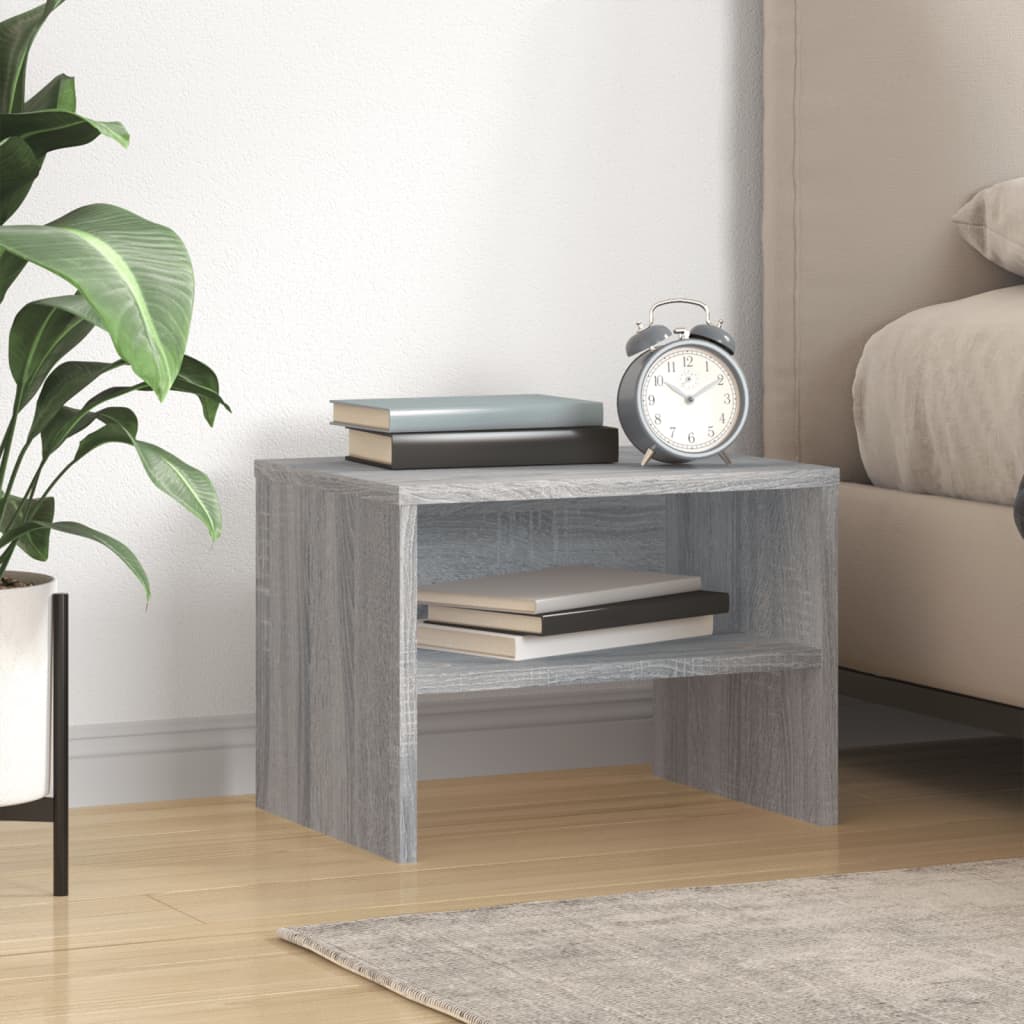 vidaXL Bedside Cabinet Grey Sonoma 40x30x30 cm Engineered Wood