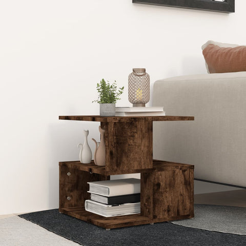 vidaXL Side Table Smoked Oak 40x40x40 cm Engineered Wood