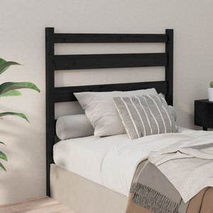 vidaXL Bed Headboard Black 106x4x100 cm Solid Wood Pine