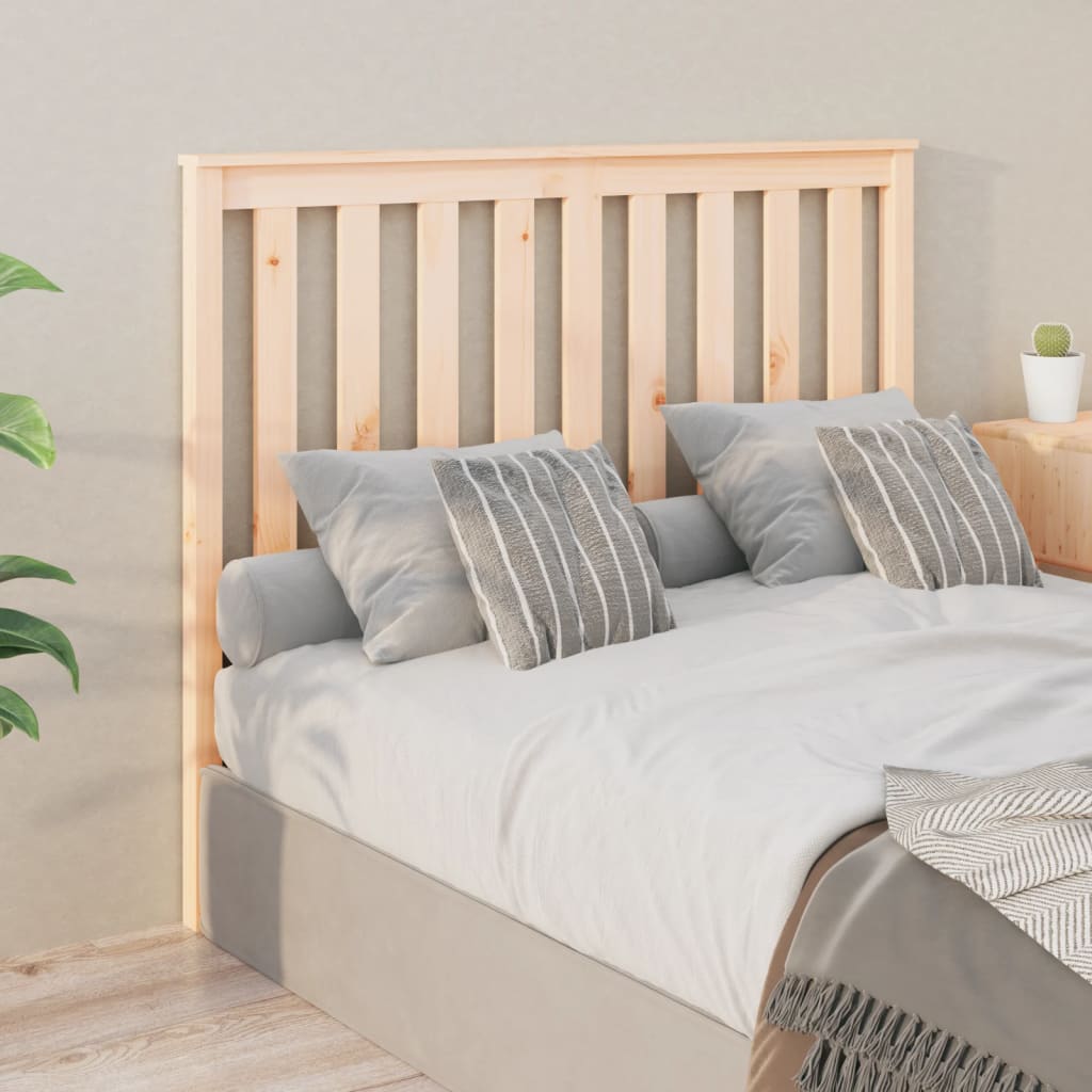 vidaXL Bed Headboard 126x6x101 cm Solid Wood Pine