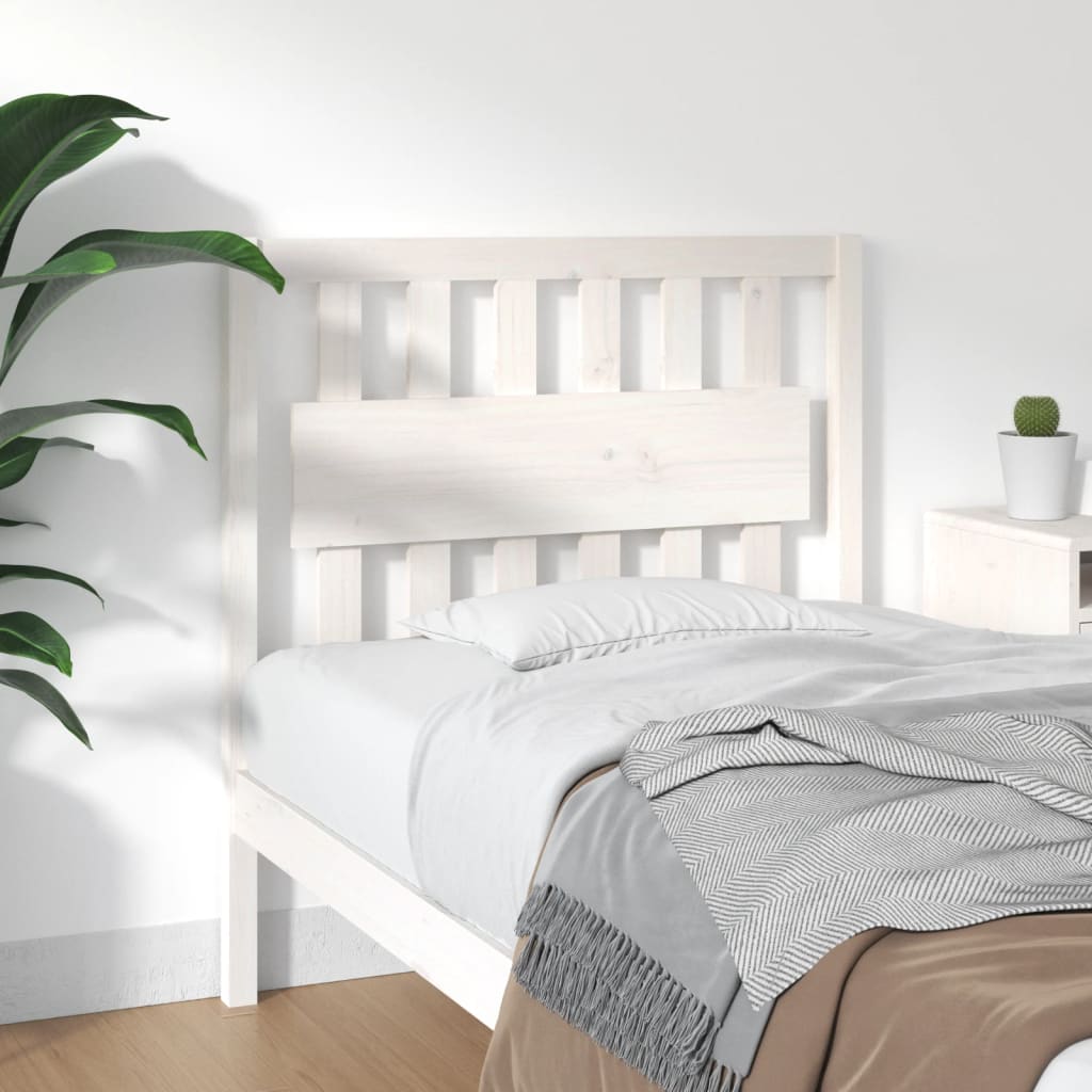 vidaXL Bed Headboard White 95.5x4x100 cm Solid Wood Pine