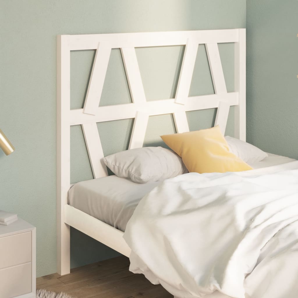 vidaXL Bed Headboard White 96x4x100 cm Solid Wood Pine