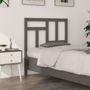 vidaXL Bed Headboard Grey 95.5x4x100 cm Solid Wood Pine