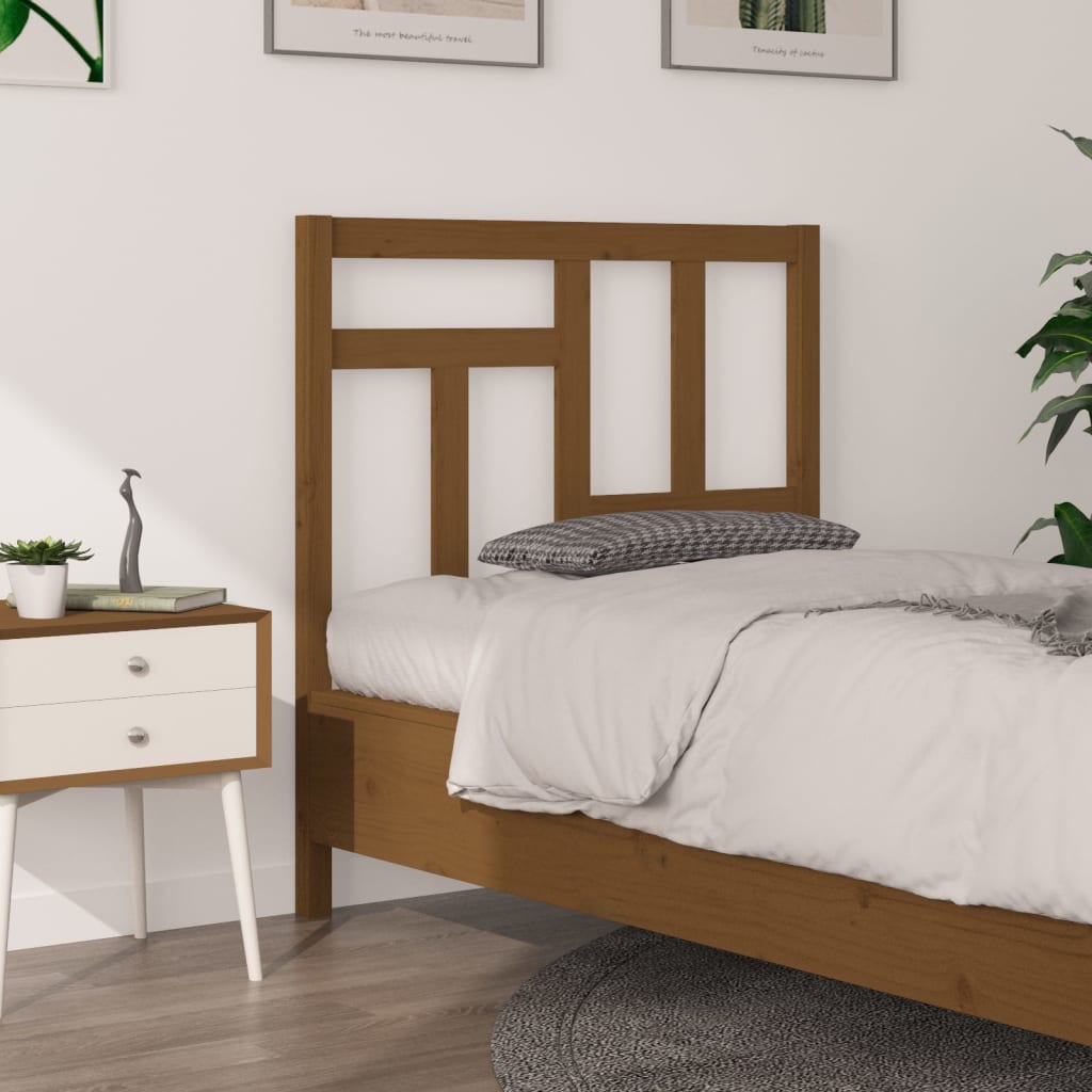 vidaXL Bed Headboard Honey Brown 95.5x4x100 cm Solid Wood Pine