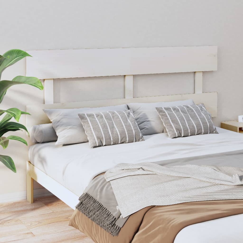 vidaXL Bed Headboard White 154x3x81 cm Solid Wood Pine