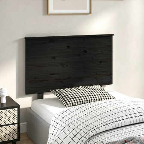 vidaXL Bed Headboard Black 94x6x82.5 cm Solid Wood Pine