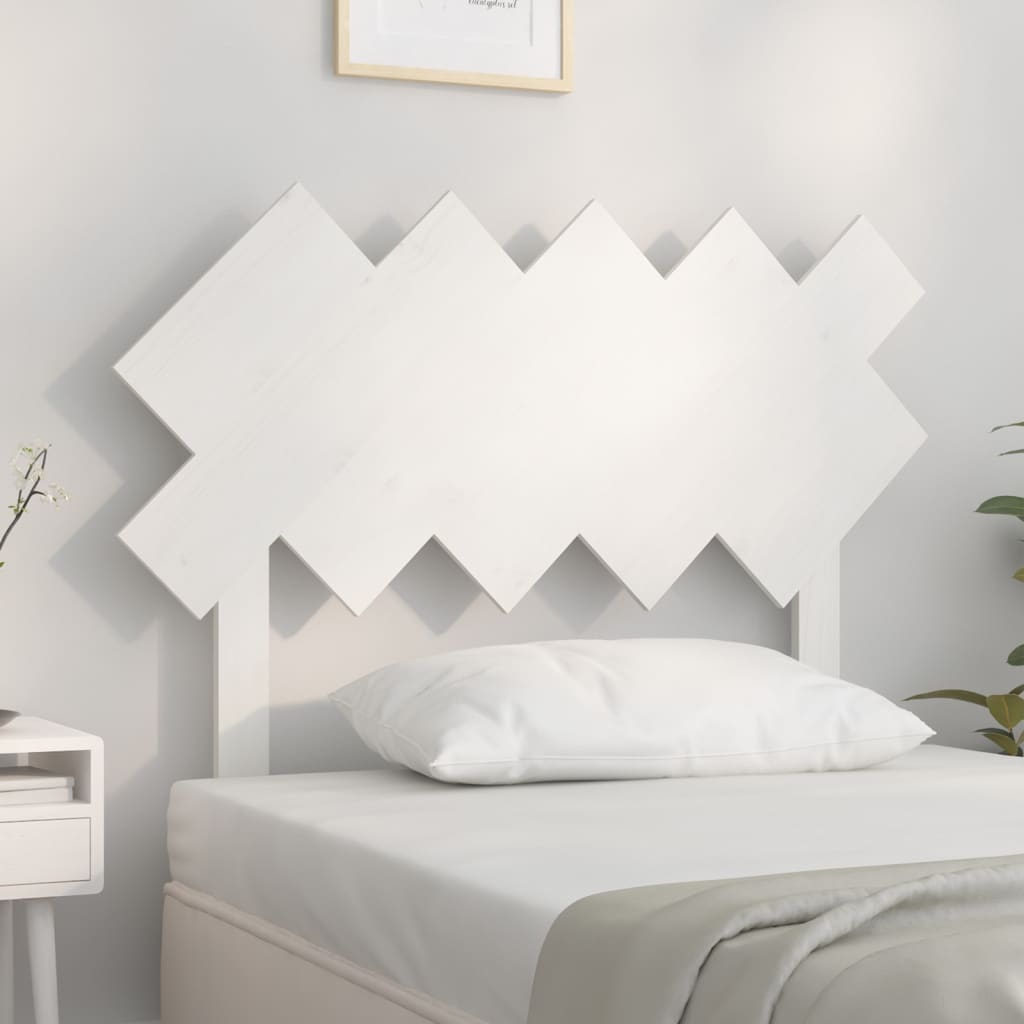 vidaXL Bed Headboard White 104x3x80.5 cm Solid Wood Pine